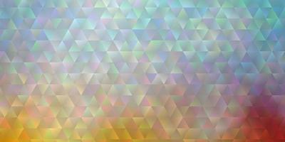 Light Blue, Red vector template with crystals, triangles.