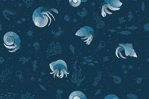 Hermit Crab Pattern vector