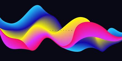 Dynamic colorful liquid wave vector background.