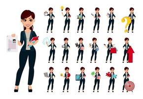 Young beautiful business woman vector