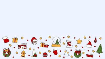 Pattern with place for text with symbols of Christmas Happy New Year vector