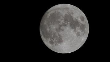 Full moon seen with telescope video