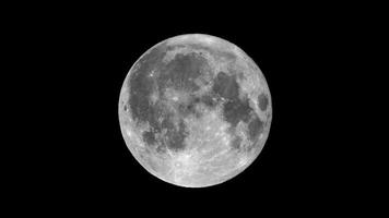 Full moon seen with telescope video