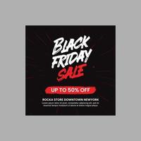 Black Friday post social media template vector