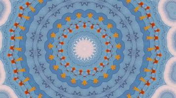 Babyblau mit gelbem und rotem Besatzkaleidoskop-Hintergrundelement video