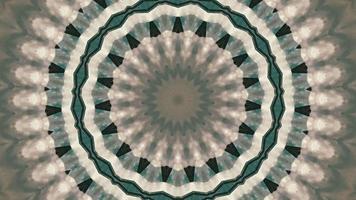 Beige with Forest Green Details Kaleidoscope Background Element video