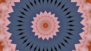 Dark Blue Star with Rose Pink Trim Kaleidoscope Background Element video