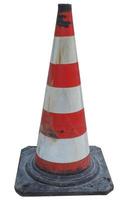 Traffic cone sign isolated over white photo