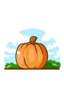 nice pumpkin icon cartoon vector