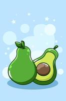 dibujos animados icono de aguacates dulces vector