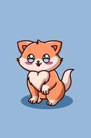 a cute and pretty baby cat vector