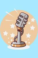 Microphone cartoon illustration vector