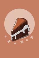 Piece of cake cartoon vector