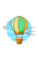 air ballon icon cartoon illustration vector