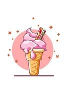 sweet and cool ice cream vector