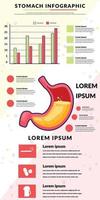 concepto de plantilla de vector de infografía de órgano de estómago