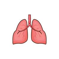 Ilustración de vector de órgano de pulmones humanos. diseño aislado de pulmones