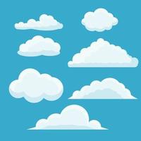 vector cloud set collection isolated design, cloud icon