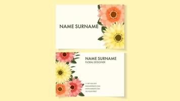 Modern creative Floral Flower business card template Visiting card vector
