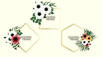 Luxurious colorful floral frames background label sale price invites vector