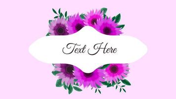 text flower Banner background Floral Flyer March 8, women's day frame vector