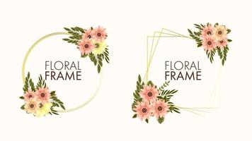 Luxurious colorful floral frames background label sale price invites vector