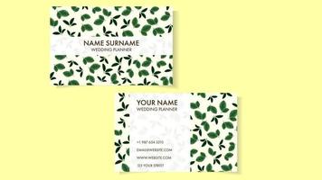 Luxury Elegant Business Card Design template of Floral Visiting Card vector