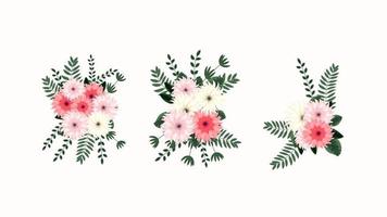 Exquisite Botanical collection of wild floral arrangements for banners vector