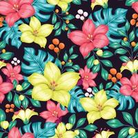 Fabulous colorful Floral seamless, Textile print design vector