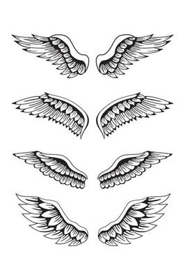 Wings icons set. Simple set of wings vector icons for Logo Style Wings ...