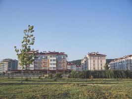 Buildings in resort of Adler city, Russia photo