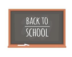 Back to school concept. Chalkboard with the inscription.