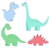 dinosaurios set ilustración vectorial vector