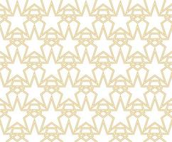 Geometric stars shapes seamless linear patterns, vector illustration