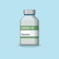 Covid-19 Vaccine bottle isolated vector