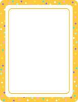 Empty orange vertical frame banner template vector