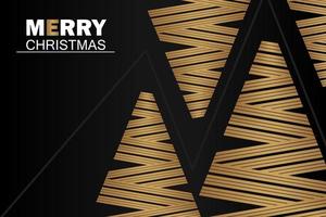 Merry Christmas and Happy New Year banner. modern gold design. vector