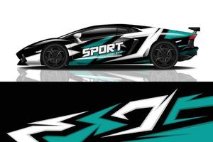 sport car decal wrap design vector