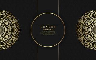 Luxury mandala background with golden arabesque Free Vector