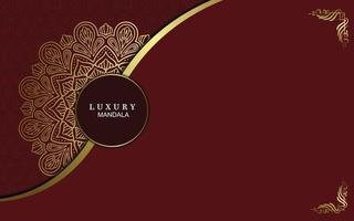 Luxury gold mandala ornate background for wedding invitation vector