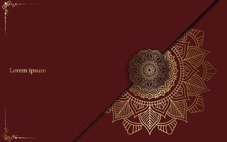 Luxury gold mandala ornate background for wedding invitation vector