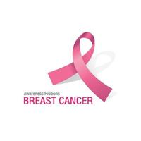 Pink Awareness Ribbons of Breast cancerVector illustration. vector