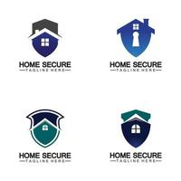 Home secure logo, smart house logo design,Home protection logo design vector