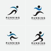 Running people logo symbol vector illustration