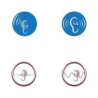 ear logo and symbols vector app icons