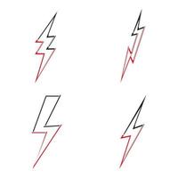 lightning thunderbolt electricity logo design template vector