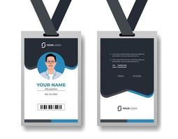 professional corporate id card template with realistic mockup vector