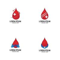 Blood donation logo icon design template vector