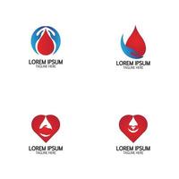 Blood donation logo icon design template vector