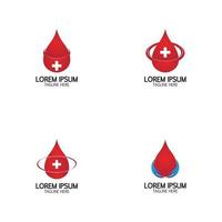 Blood donation logo icon design template vector